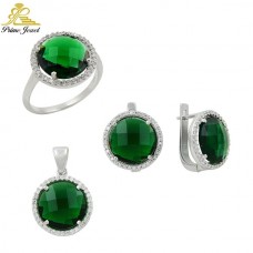 Gümüş zirkon taşlı set